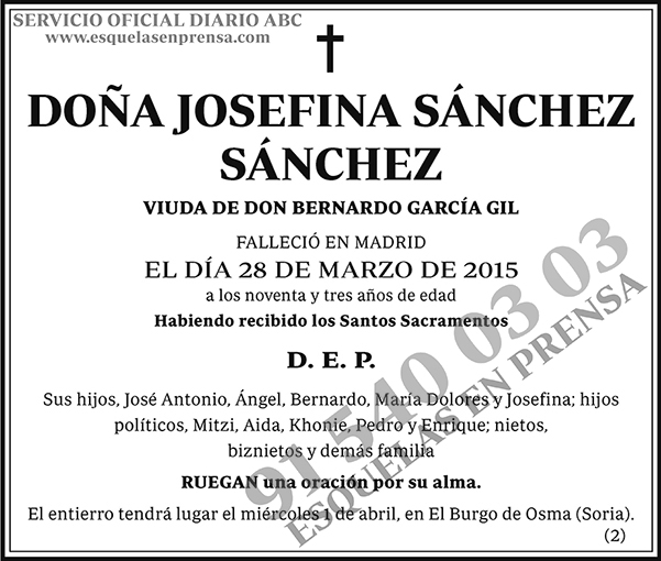 Josefina Sánchez Sánchez